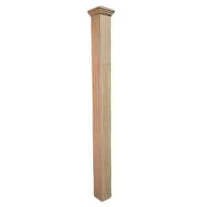 FLUTED NEWEL POST - WITH CAP