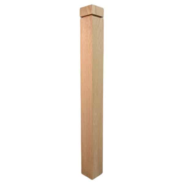 PLAIN NEWEL POST - SOLID SQUARE - WITH MODERN CAP