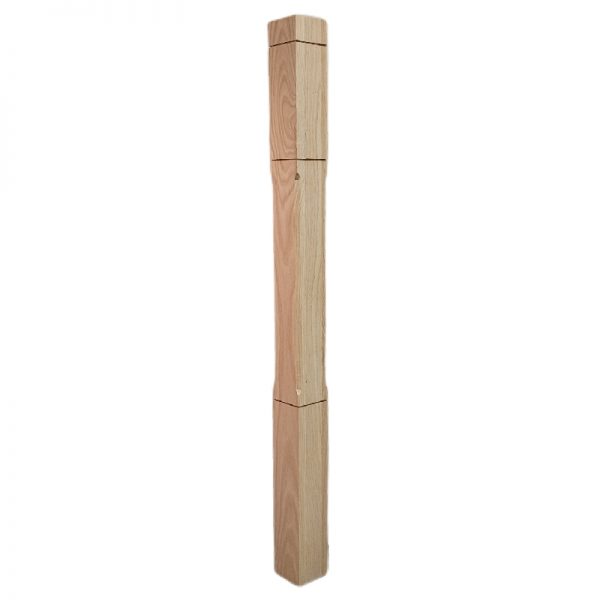 CHAMFERED EDGE NEWEL POST - WITH BEVELD CAP