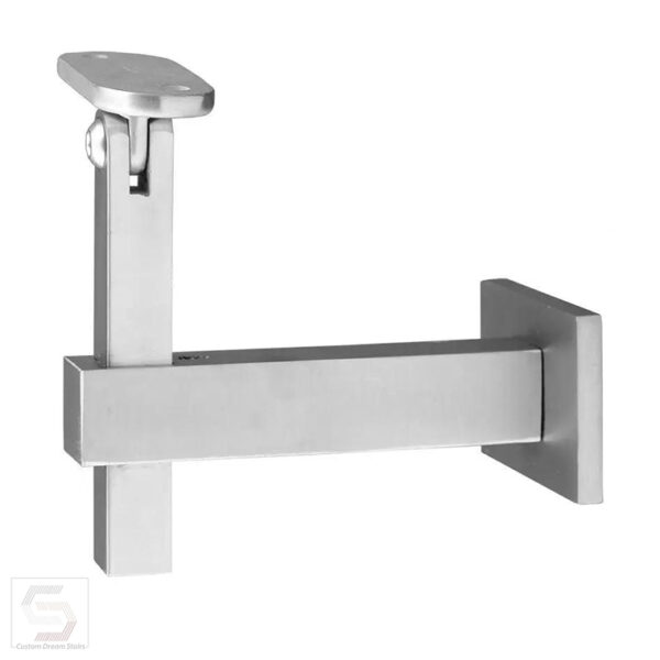 SSBR-ZH0030116S STAINLESS STEEL 3 1/2″ SWIVEL SQUARE WALL BRACKET WITH RECTANGULAR BACK
