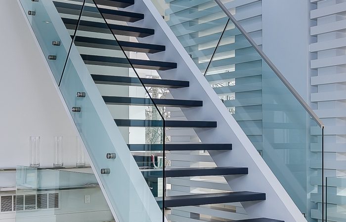 modern glass stairs